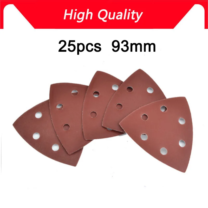 

High quality 25PC 93mm Delta Sander Sand Paper Hook & Loop Sandpaper Disc Abrasive Tools for Sanding with Grit 60 80 120 180 240