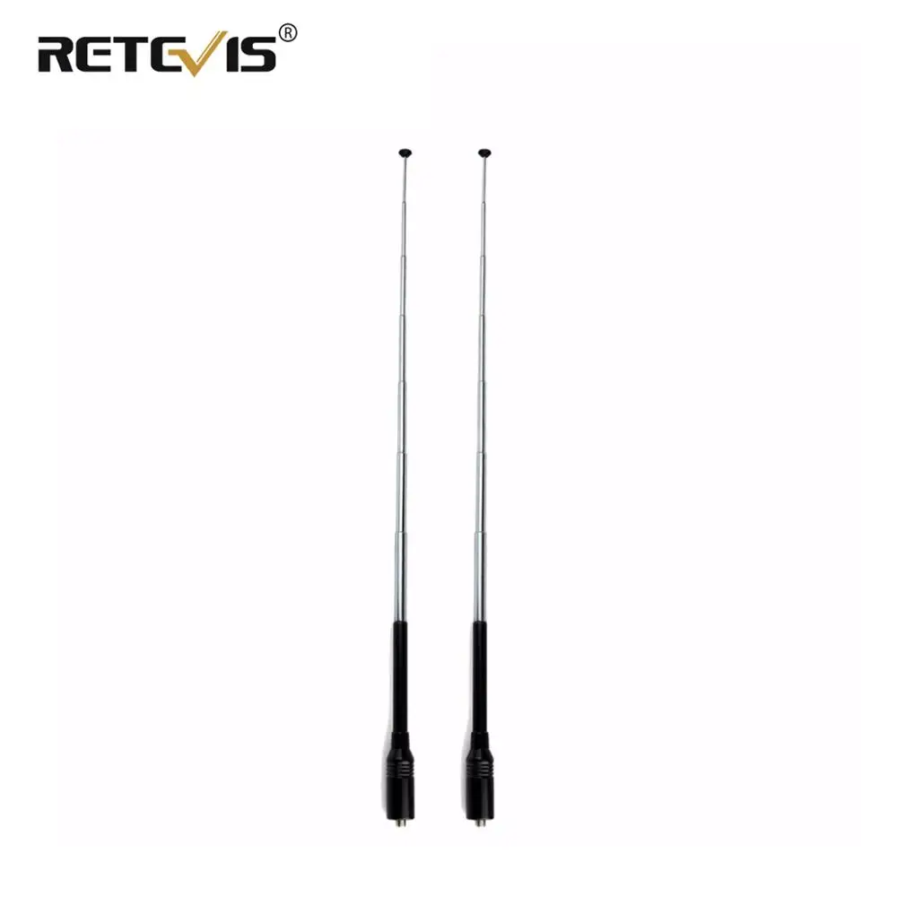 2 шт. Retevis RT-773 SMA-F телескопическая антенна УКВ антенна для Baofeng UV5R 888 S Retevis H777 RT5R Ailunce HD1 Walkie Talkie