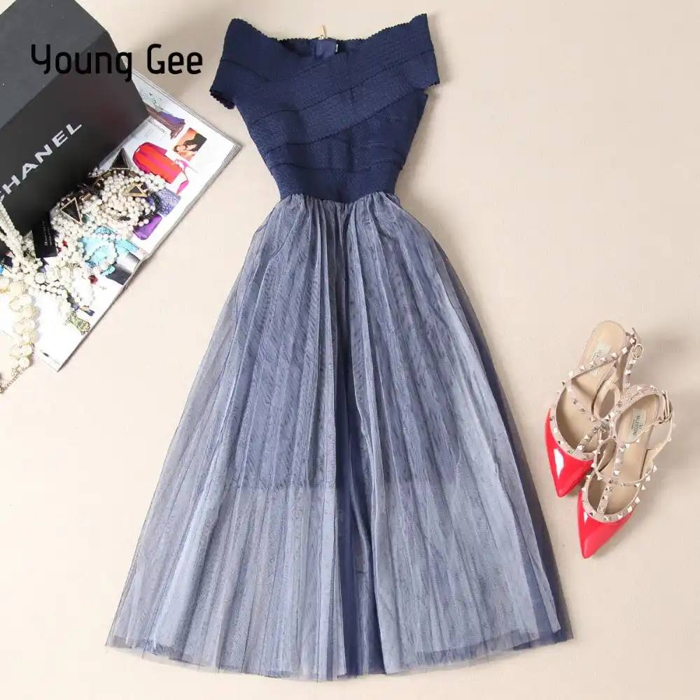 Women Embroidery Flower V Collar Sexy Halter High Waist Thin Pleated Holiday Backless Elegant Dress Vestidos C602 Dresses Aliexpress