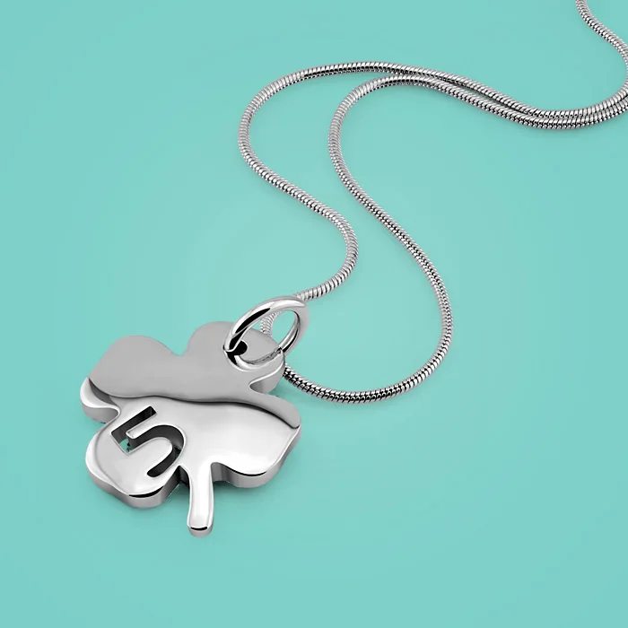 

Fashion 925 sterling silver necklace,classic A clover pendant design,concise style Girls silver necklace,Solid silver chain 43cm