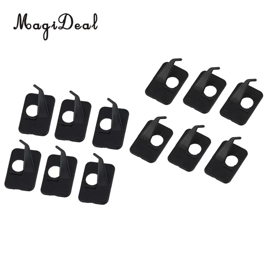MagiDeal Professional 6Pcs Shooting Hunting Archery Recurve Bow Plastic Adhesive Arrow Rest Left / Right Hand 3 x 2 x 1cm Black