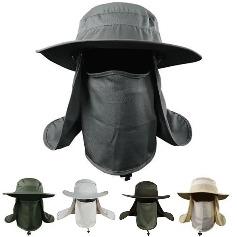 Hot Hiking Fishing Hat Outdoor Sport Sun Protection Neck Face Flap Cap Wide Brim