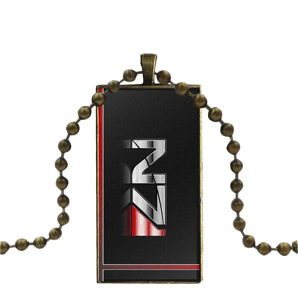 EJ glaze для женщин и детей, брендовые ювелирные изделия бронзового цвета, модное массивное ожерелье, стеклянное ожерелье, s подвески, массовый эффект, логотип N7 - Окраска металла: as picture
