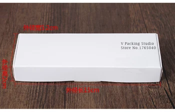 

15x5.2*2cm White paper gift pen Box/ bookmark packing boxes 100 pieces/lot