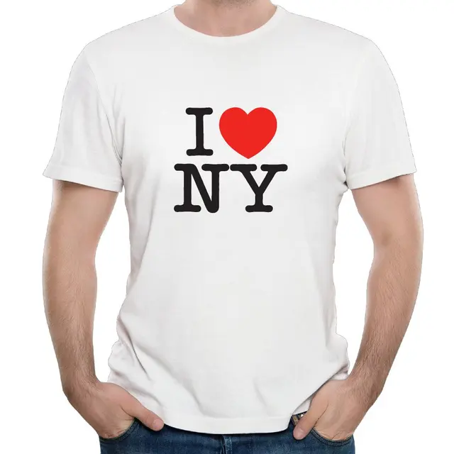 i love new york ny logo casual men s t shirt in t shirts from men s