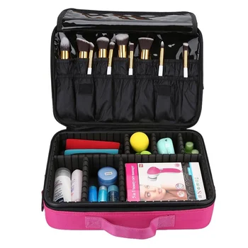 Makeup Train Case 3 Layers Cosmetic Organizer Beauty Artist Storage Brush BoxBrush Set Cosmetics with Shoulder Strap
Makeup Train Case 3 Layers Cosmetic Organizer Beauty Artist Storage Brush BoxBrush Set Cosmetics with Shoulder Strap