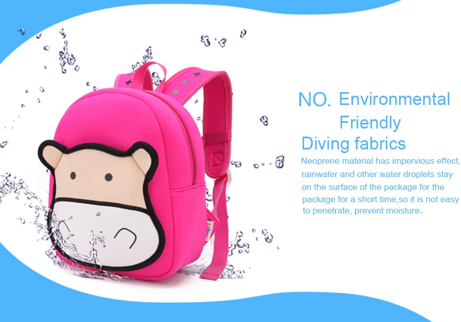 JKBW 3D Cartoon Backpacks Cute Cow Animals Shape Waterproof Neoprene School Bags for 2-8 Years Old Girls Boys Toddler Backpack (14)