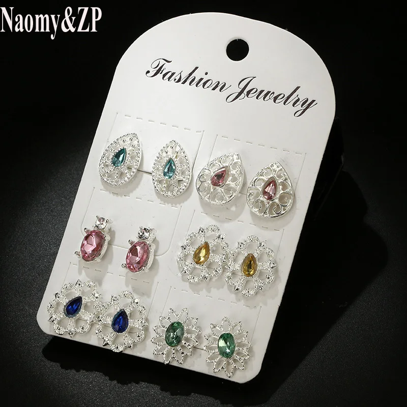 Naomy&zp Women Crystal Earring Stud Earrings Sets For Women Bohemian