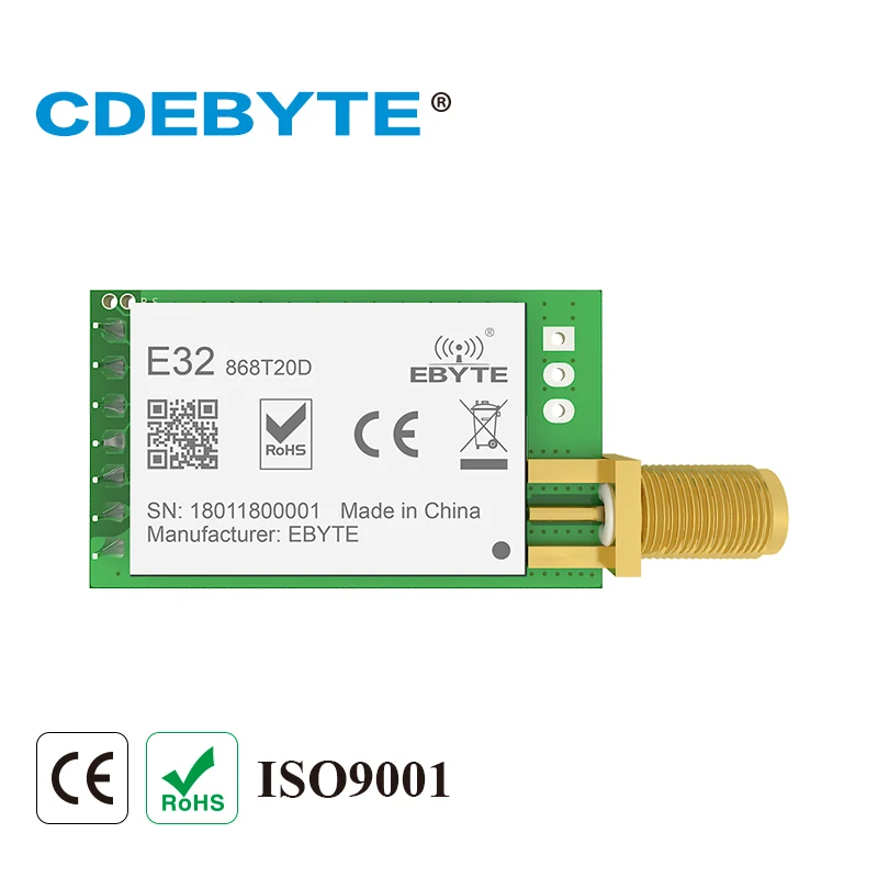 10 шт./лот LoRa SX1276 передатчик приемник 868 МГц модуль E32-868T20D 20dBm UART IoT 868 МГц SMA SX1278 беспроводной приемопередатчик