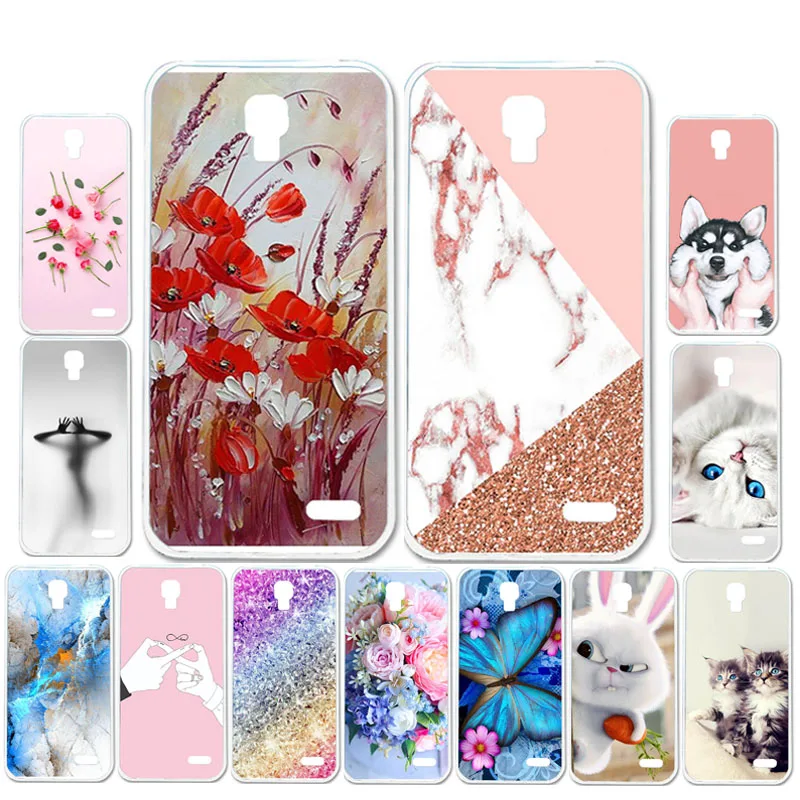 

Ojeleye DIY Patterned Silicon Case For Alcatel OneTouch Pop 2 M5 5042 4.5 inch Case Soft TPU Anti-knock Cartoon Phone Cover