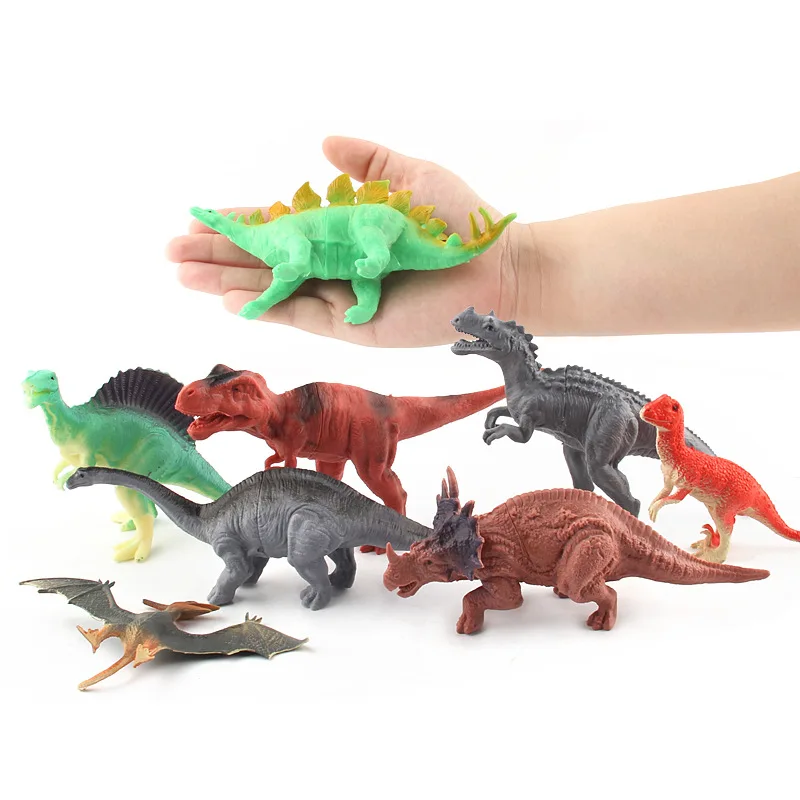 20 шт. DIY динозавры фигурки моделирование Мир животных модель набор динозавры вечерние пластиковые украшения подарки игрушки для детей