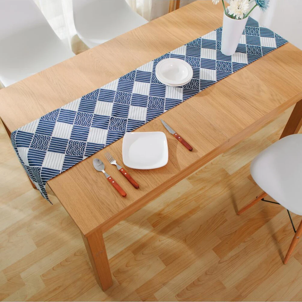 Lychee Plaid Fish Scales Pattern Table Runner Creative Simple For Wedding Party Home | Дом и сад