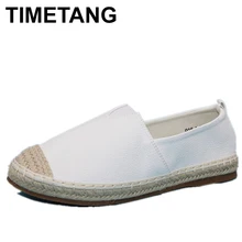 TIMETANG Мокасины Обувь Для женщин без шнуровки Туфли без каблуков однотонные весенне-летние женские с круглым носком Белая обувь плюс Размеры обувь C228