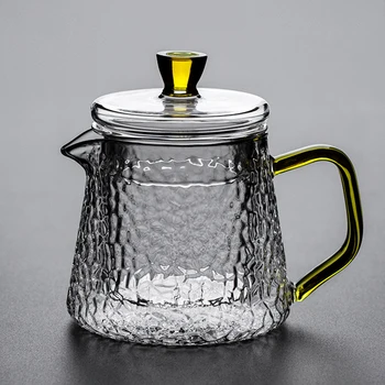 

290ml/455ml Creative Teapot Clear Glass Filter Handle Pot Tea Maker Coffee Milk Water Kettle Container Drinkware Teaware Decor