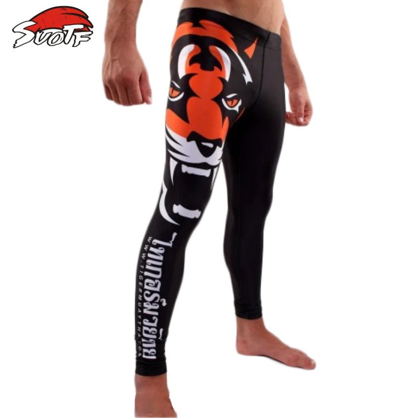 

SUOTF MMA Boxing tiger tiger head pattern cotton domineering sports fitness training shorts muay thai boxing shorts short thai