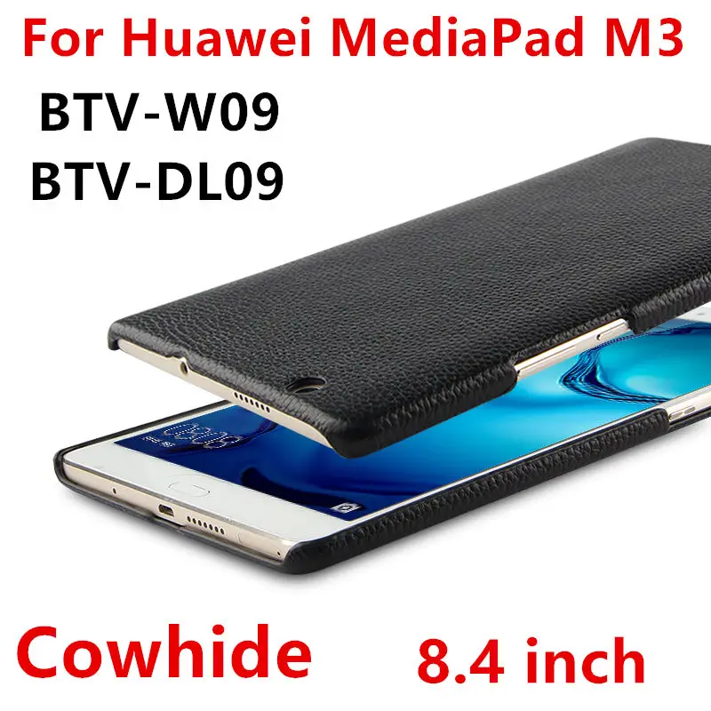 

Case Cowhide For Huawei MediaPad M3 8.4 Protective Shell Smart Covers Genuine Leather Tablet PC For huawei m3 BTV-W09 DL09 Cases