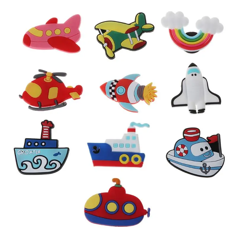 

10Pcs Creative Car Transport Tool Design Fridge Magnets For Kids Small Size Silicon Gel Magnetic Fridge Magnet Animal Magnets