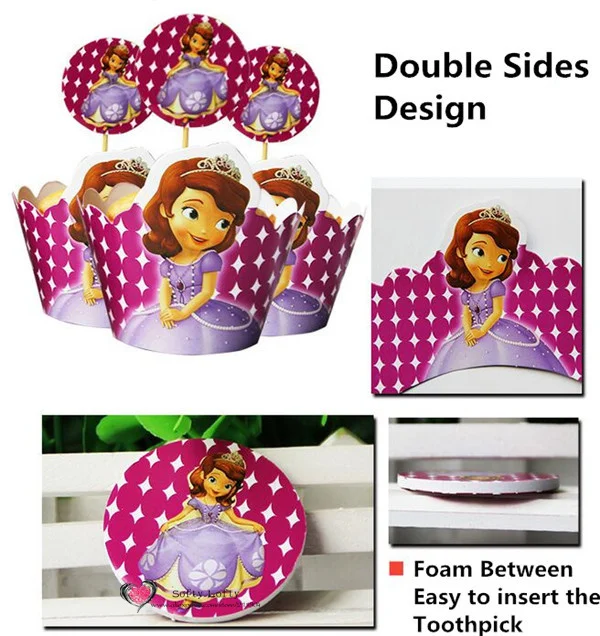 Cupcake DIY Materials Sophia the First Princess Style - 2