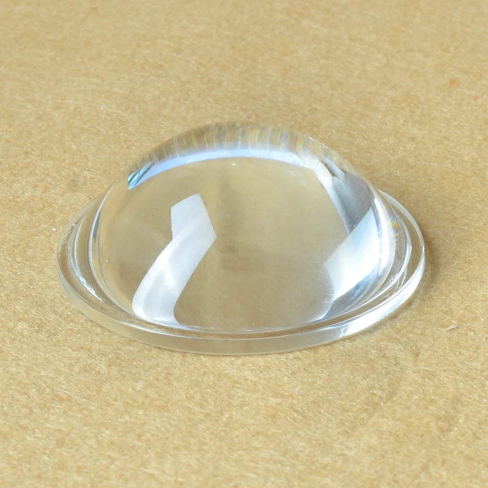 Оптовая продажа диаметр 64 мм оптическая выпуклая стеклянная линза LED Плано