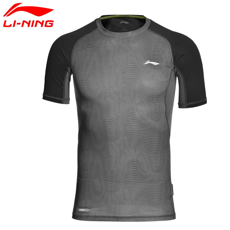 

(Clearance Sale)Li-Ning Men's Training Layer T-Shirt 92%Polyester 8%Polycarbaminate Quick Dry LiNing Sports Tee AUDM019 MTS2235