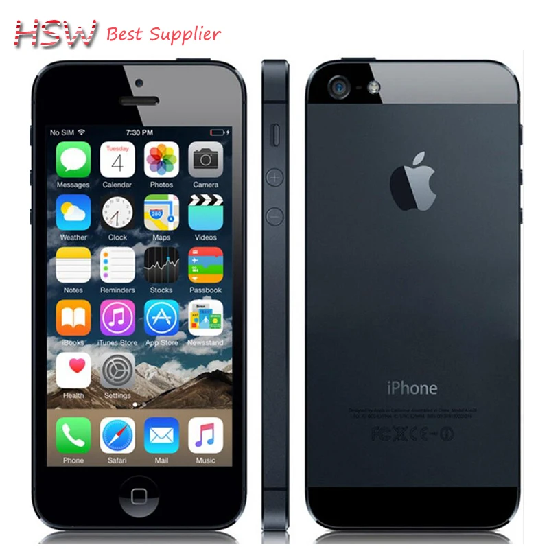 Оригинальный iPhone 5S разблокирована Apple IPhone 5S смартфон 4.0 "640x1136px A7 Dual Core 16 ГБ 32 ГБ Встроенная память IOS 9 3G WI-FI 8MP 1560 мАч используется