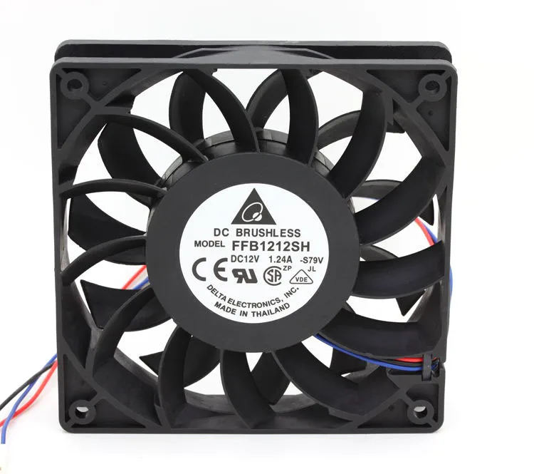 10 шт Для delta FFB1212SH 12025 12 см 120 мм DC 12V 1.24A 3-контактный мощный вентилятор охлаждения