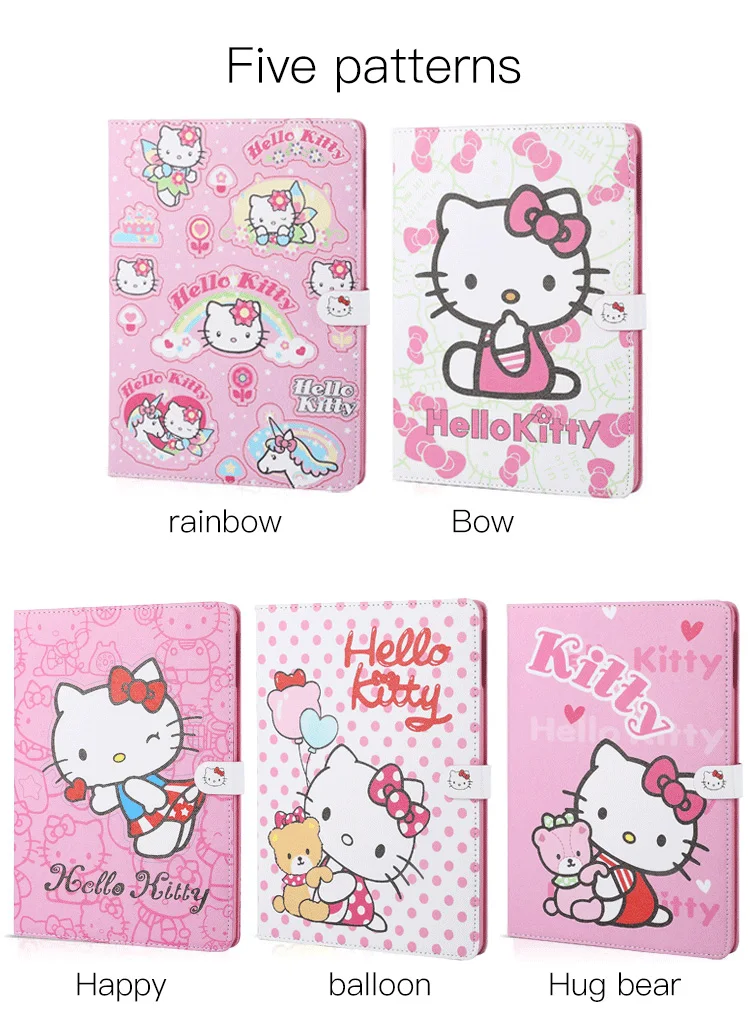 

Tablet Protective Case For apple ipad mini 4 Flip smart stand cover pu leather Cute kitty Cartoon illustration Case 7.9inch