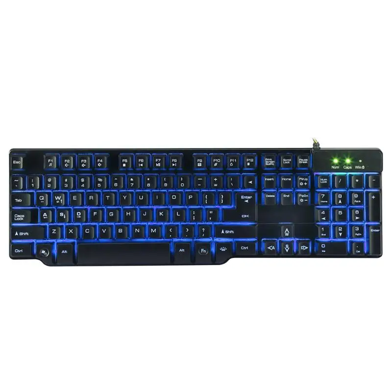 

Black USB Gaming Keyboard For Computer Gamer 104 Keys Wired Gaming LED Backlit Keyboard With 1.65m Cable