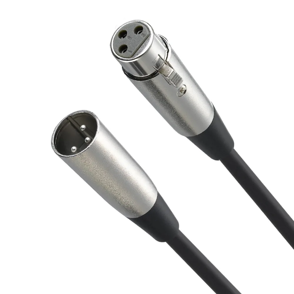 Bochara 3pin XLR кабель штекер Гнездо Двойной экранирующий аудио для микрофона микшера 1