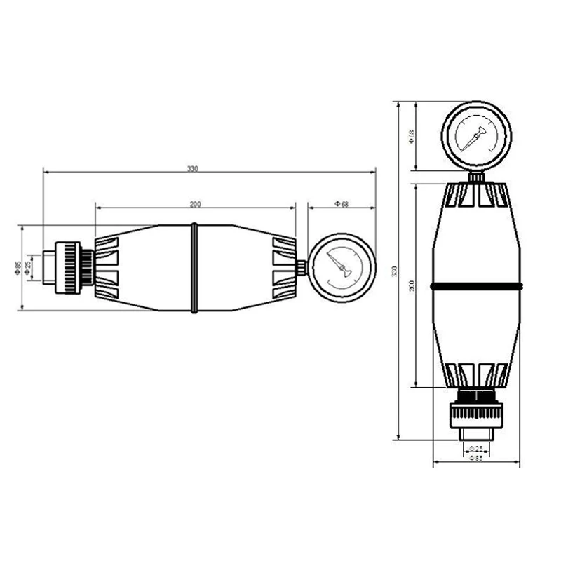 1/2 &quot0.6L НПВХ воздушный Тип импульсные демпферы DN15 ПВХ объемный буферный бак