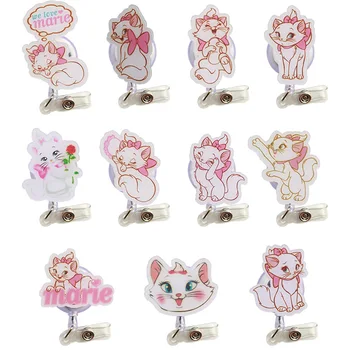 

2019 Lovely Cartoon Retractable Pull Badge Reel ID Lanyard Name Tag Card Nurse Student Doctor Badge Holder lovely Kids Reels