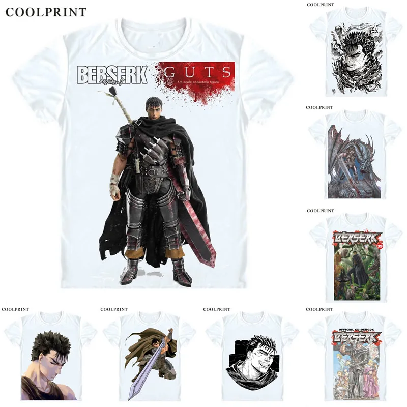 

BERSERK Kentaro Miura T Shirt The Prototype Guts Black Swordsman Anime Custom Casual Cosplay T-Shirt Print Short Sleeve TShirt