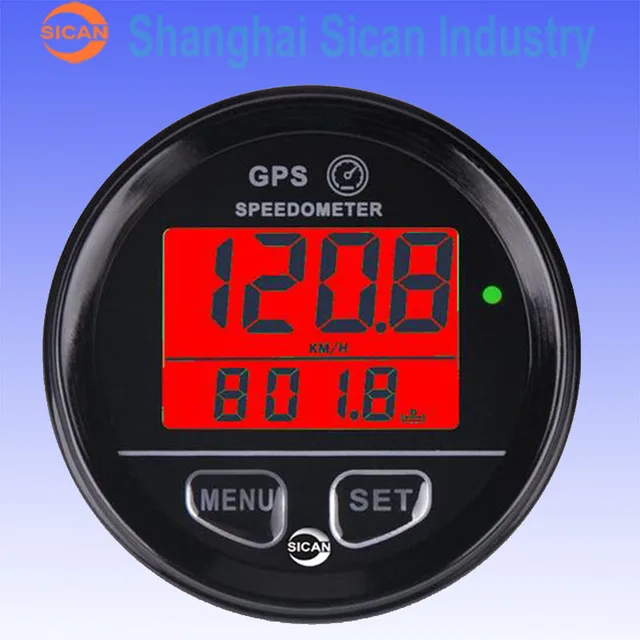 GPS Speedometer 60mm gauge odometer RED LIGHT digital dash 12V 24V utv