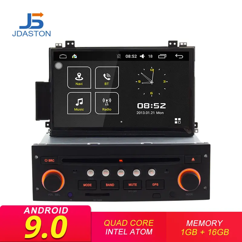 

JDASTON Android 9.0 Car DVD Player For Citroen C5 2005-2012 GPS Navigation Audio Wifi Multimedia Stereo 1 Din Car Radio Stereo