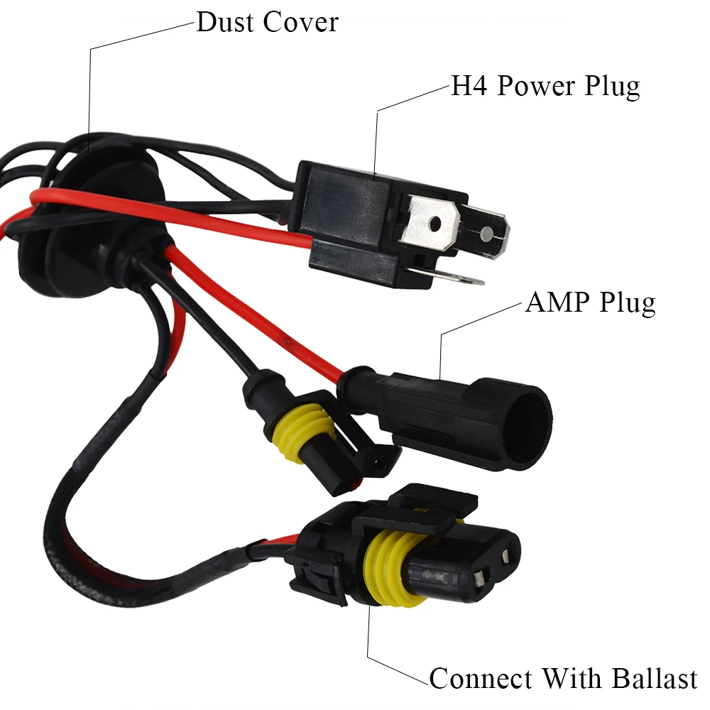 SUKIOTO 1 Pair 35W 55W Xenon H15 Halogen H4 xenon H4-2 4300K 5000K  6000K  8000K Deep Blue H4L H15 DRL HID Xenon Bulb car lights (5)