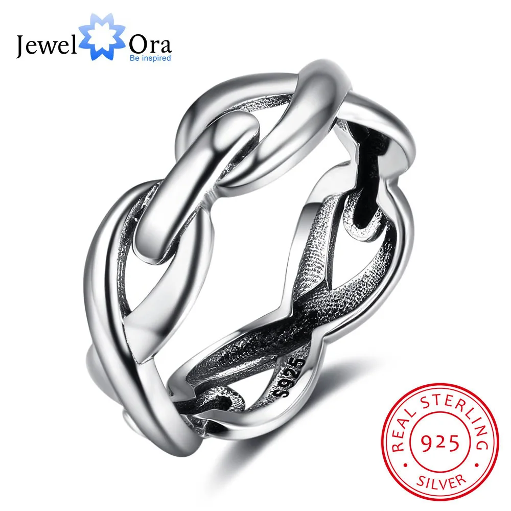 

Vintage Infinite Love Rings Solid 925 Sterling Silver Female Ring For Women Fashion Party Jewelry (JewelOra RI102892)