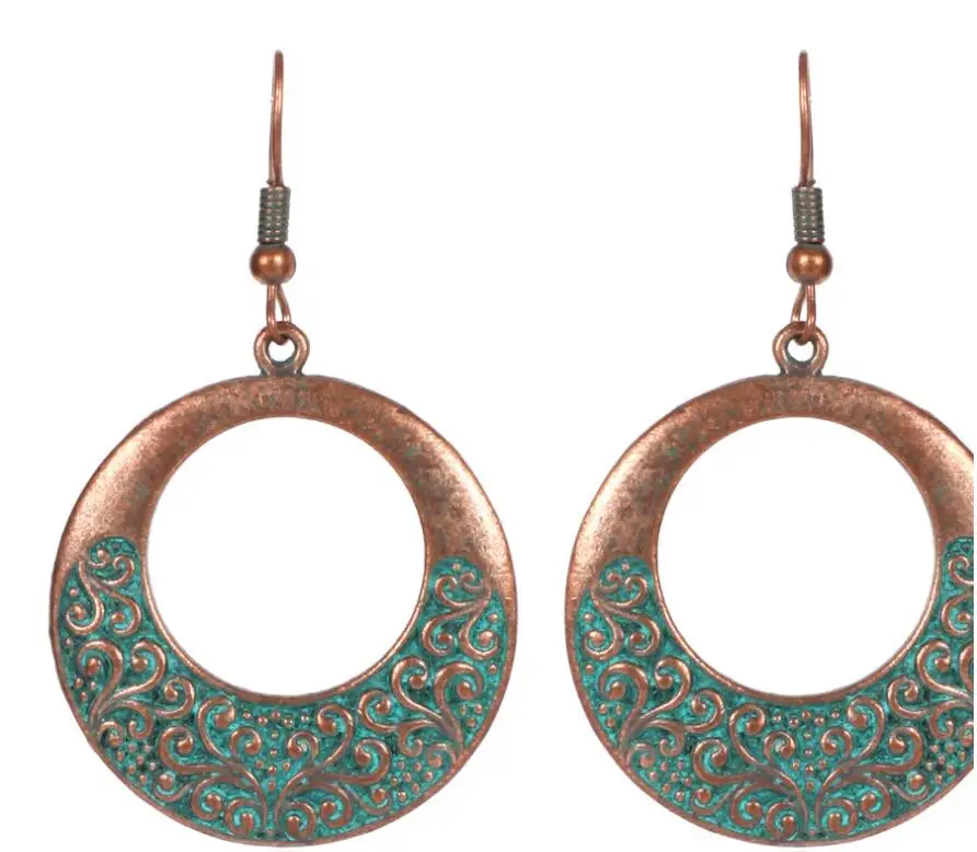 

Round cutout circle with delicate pattern female geometric earrings earings statement earrings