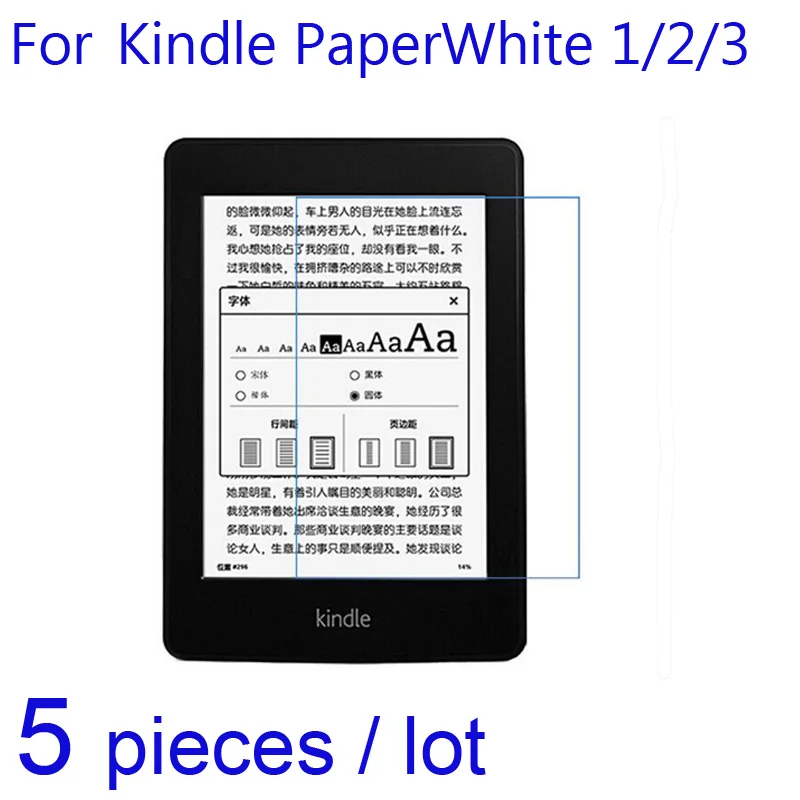 

5pcs for Amazon Kindle Paperwhite 1/2/3/4 KPW4 New 2018 Version Screen Protector Soft Clear/Matte/Nano Anit-Explosion Guard Film