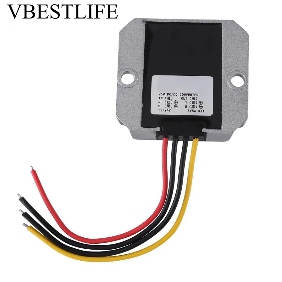 

DC-DC Buck Converter Inverter 12V/24V To 5V Voltage Step Down Module 5A 25W Buck Power Supply Converter for Car Vehicle
