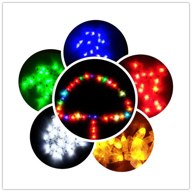 10/20/30pcs LED Balloon Lamp Paper Lantern For Christmas Wedding Party Decor Light