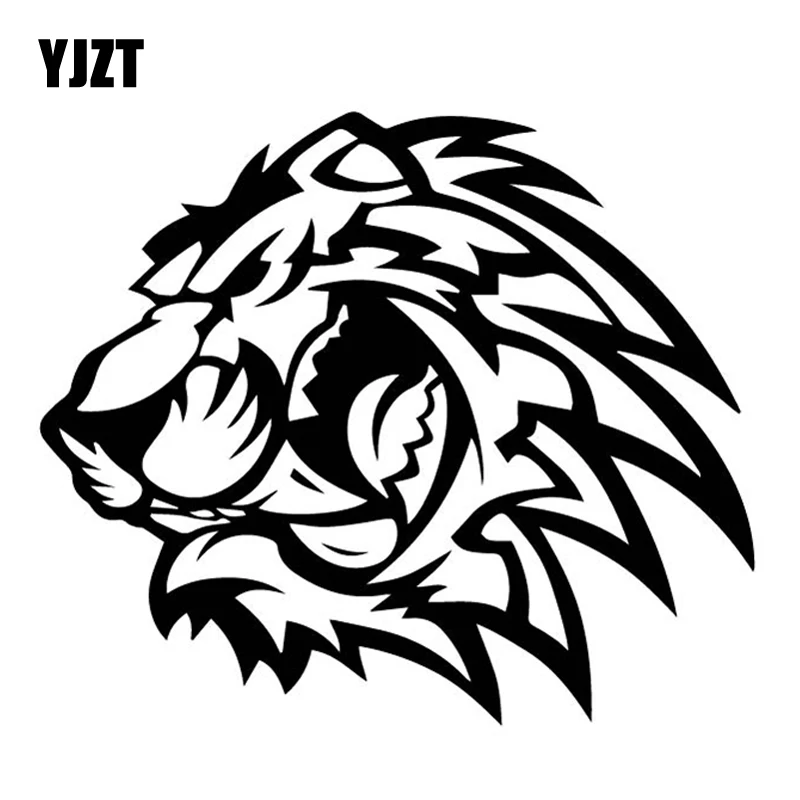 YJZT 15.6CM*13.5CM A Roaring Tiger Cartoon Car Window Decoration Stickers Vinyl Decal Black/Silver C4-1053 | Автомобили и