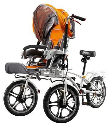 4 Mama baby велосипедная коляска, тележка для мамы и ребенка, двойной велосипед для всей семьи, три колеса, детская коляска, детский трехколесный велосипед - Цвет: 4