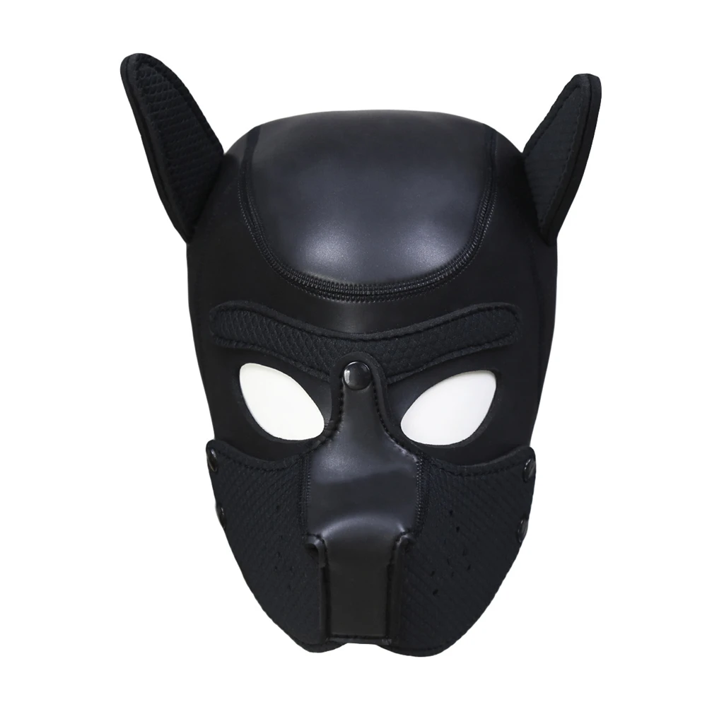 

Masks Dog Head Hood Puppy For Unnisex Rubber Neoprene Soft Padded Party Masks