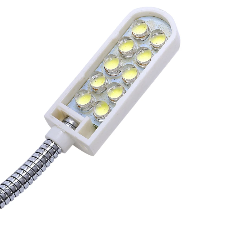 Швейная машина свет 10 LED Регулируемая гусиная шея лампа Магнитный базовый