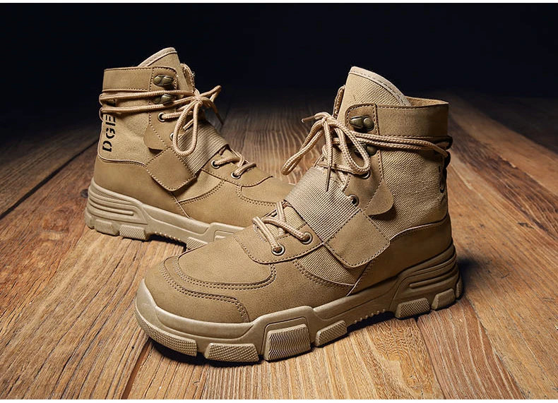 Mens Military Boots' Casual Motorcycle Men Boots Ankle Casual Shoes High Quality Winter Boots Men With Fur Snow Boot Black Brand (13)