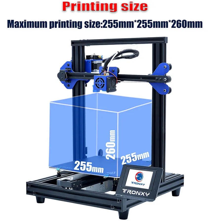 TRONXY XY-2 Pro 3d принтер размера плюс мощность нити 3D Drucker FuRun out детектор Продолжительная мощность печати 3D Drucker полностью металлический