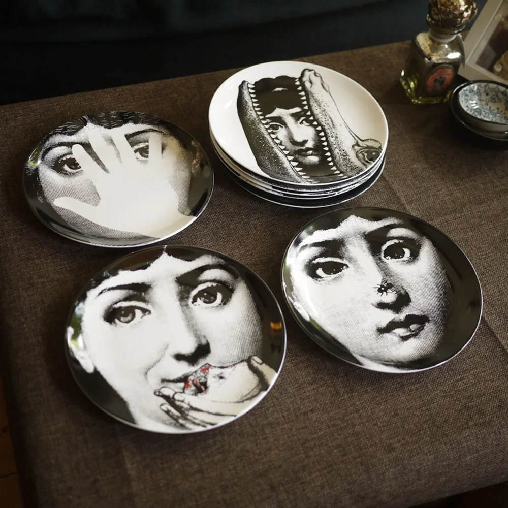 8 дюймов Италия Милан творческий узор Piero Fornasetti таблички керамика настенный декоративный задний план плиты книги по искусству ремесло миски