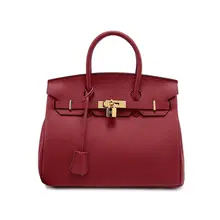 Women Genuine Leather Platinum Lock Bag Famous Brand Designer Tote Handbags Real Leather Shoulder Bags louis bag