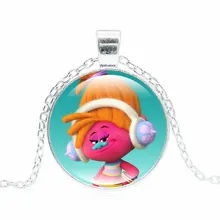 2017 New Movie Trolls action figures poppy dj suki Branch Creek Biggie Harper Time Gemstone Necklace Accessories toys oyuncak
