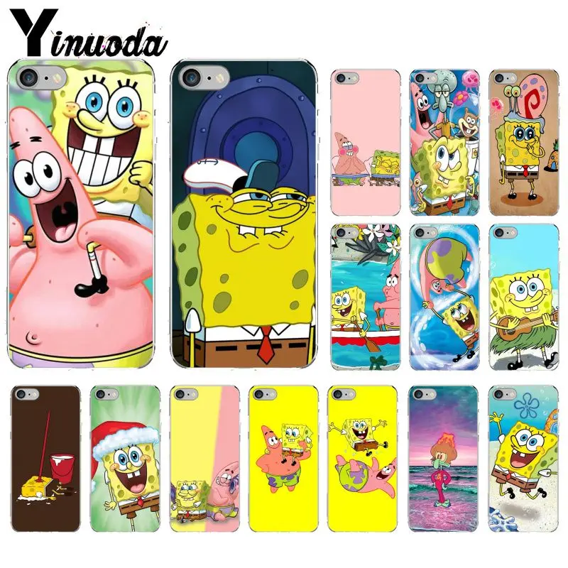 

Yinuoda SpongeBob SquarePants Sponge Bob TPU Soft Silicone Phone Case Cover for iPhone 5 5Sx 6 7 7plus 8 8Plus X XS MAX XR